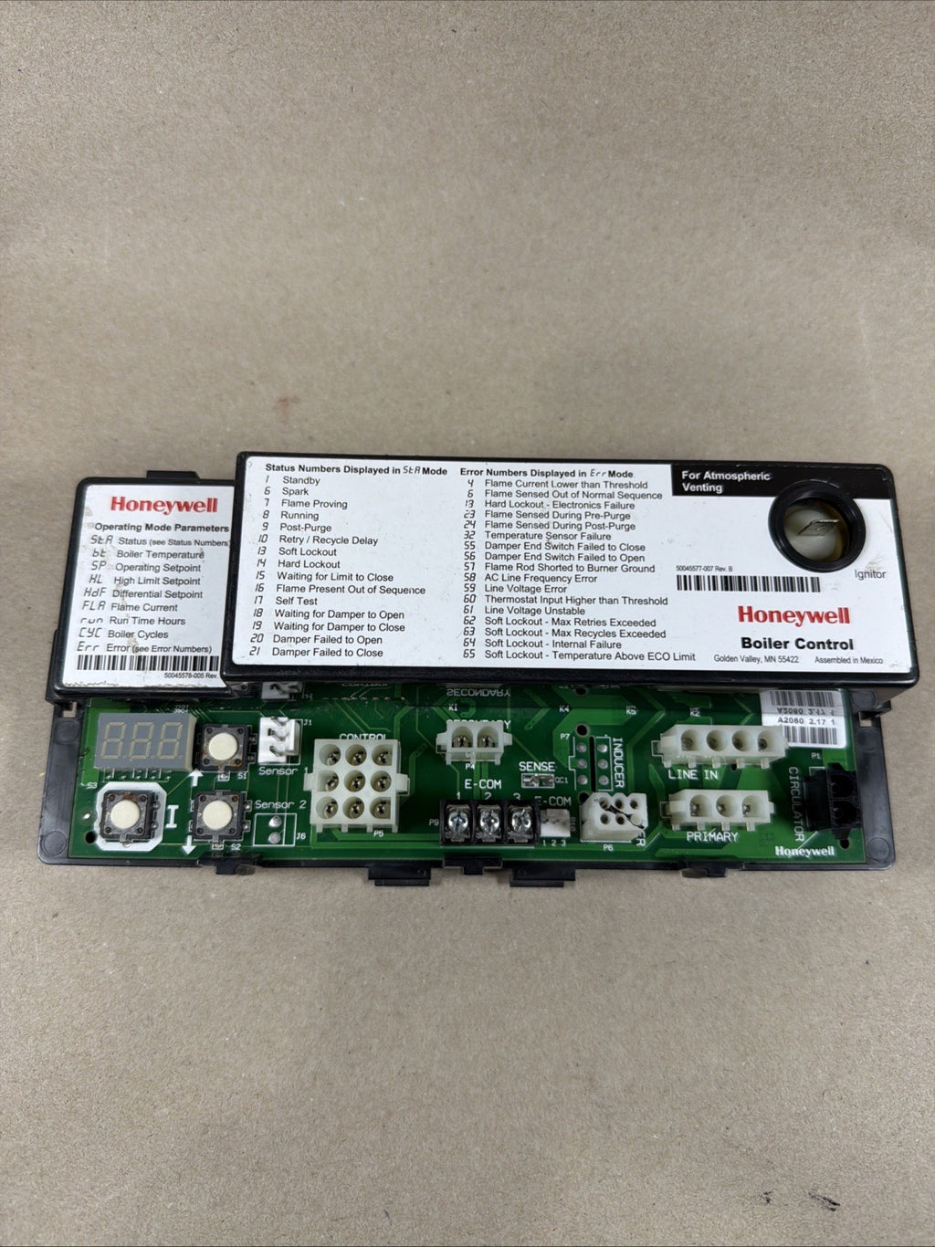 TESTED🔥 Resideo Boiler Control S9361A2060 / Honeywell 1306J1585