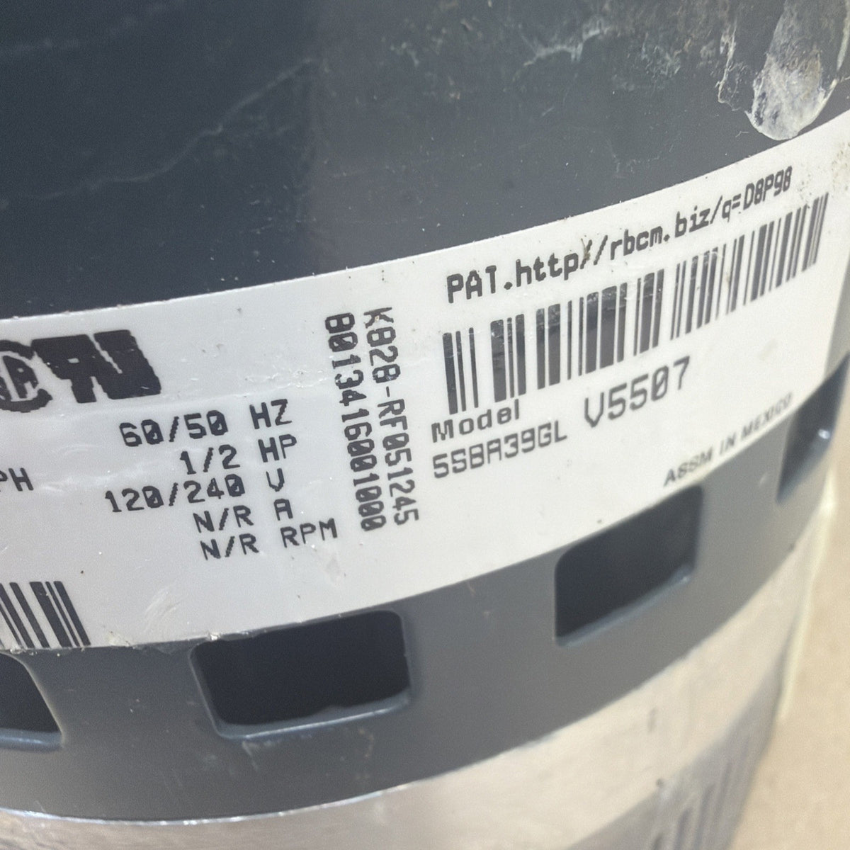 🔥 Genteq Eon 5SBA39GLV5507 Programmable Motor 1/2hp 115V D344734P38 HD03