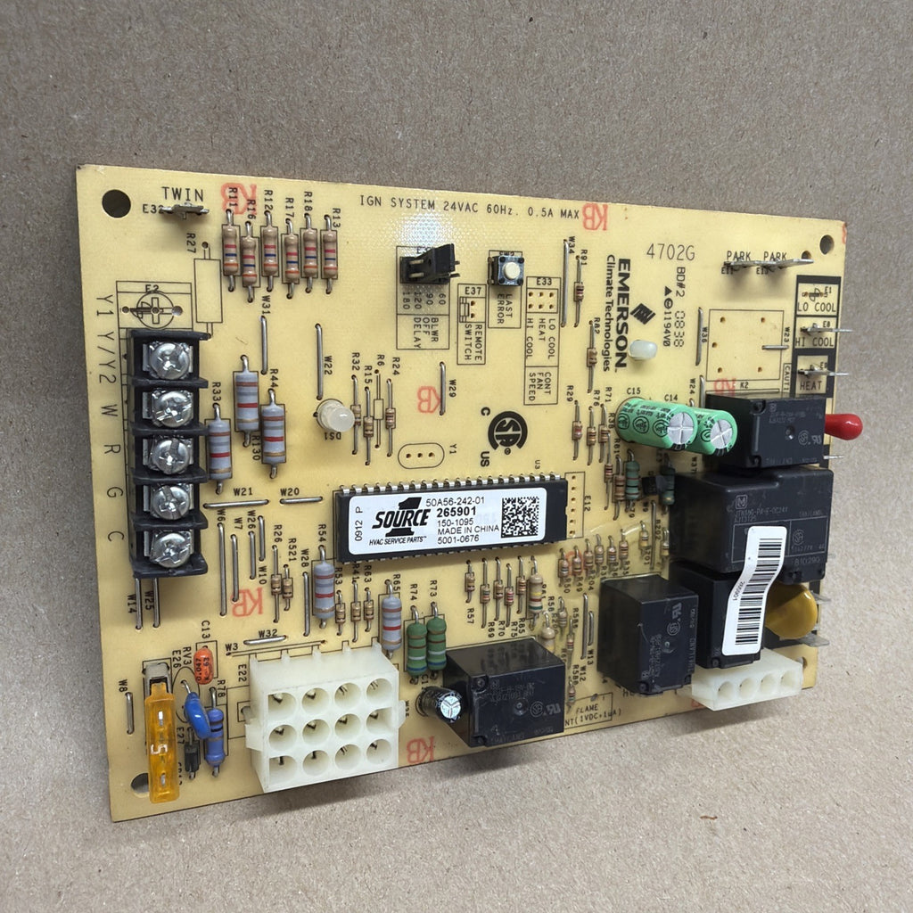 🔥 Source1 York Luxaire 265901 Furnace Control Board Emerson 50A56-242-01