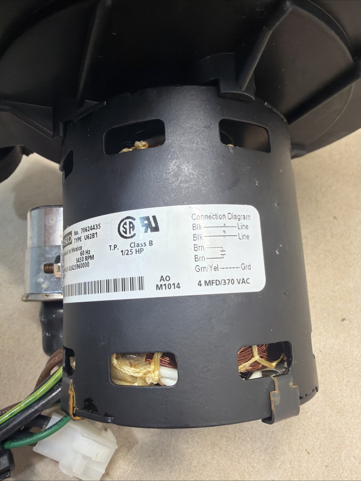 TESTED✅ Fasco 70624435 Furnace Inducer Motor - York # S1-02425960000