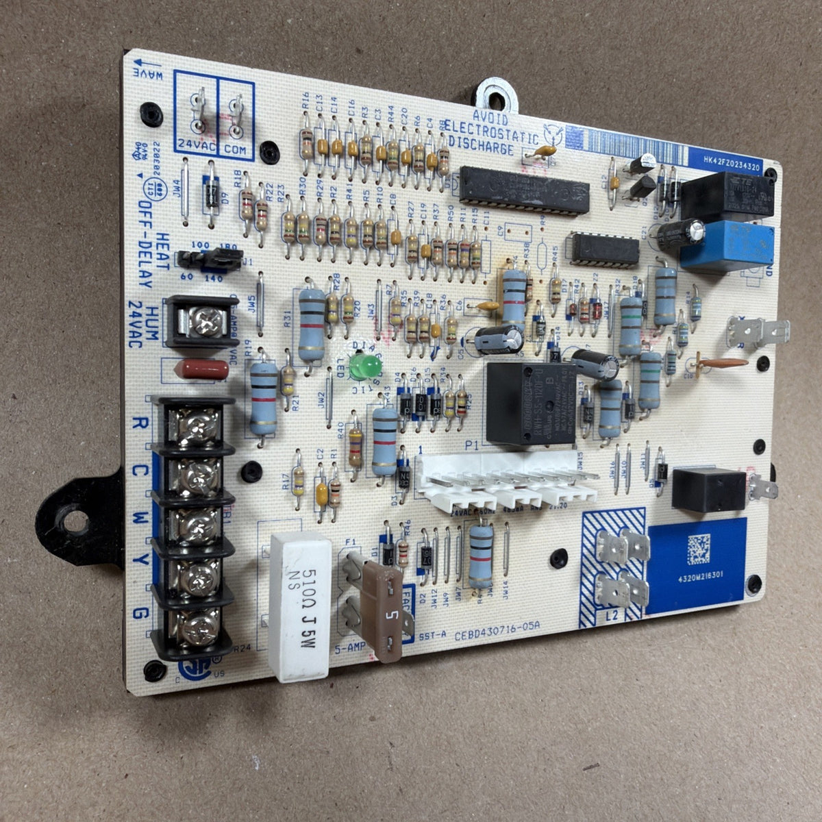 CARRIER Bryant ICP CEBD430716-05A HK42FZ023 Furnace Control Circuit Board
