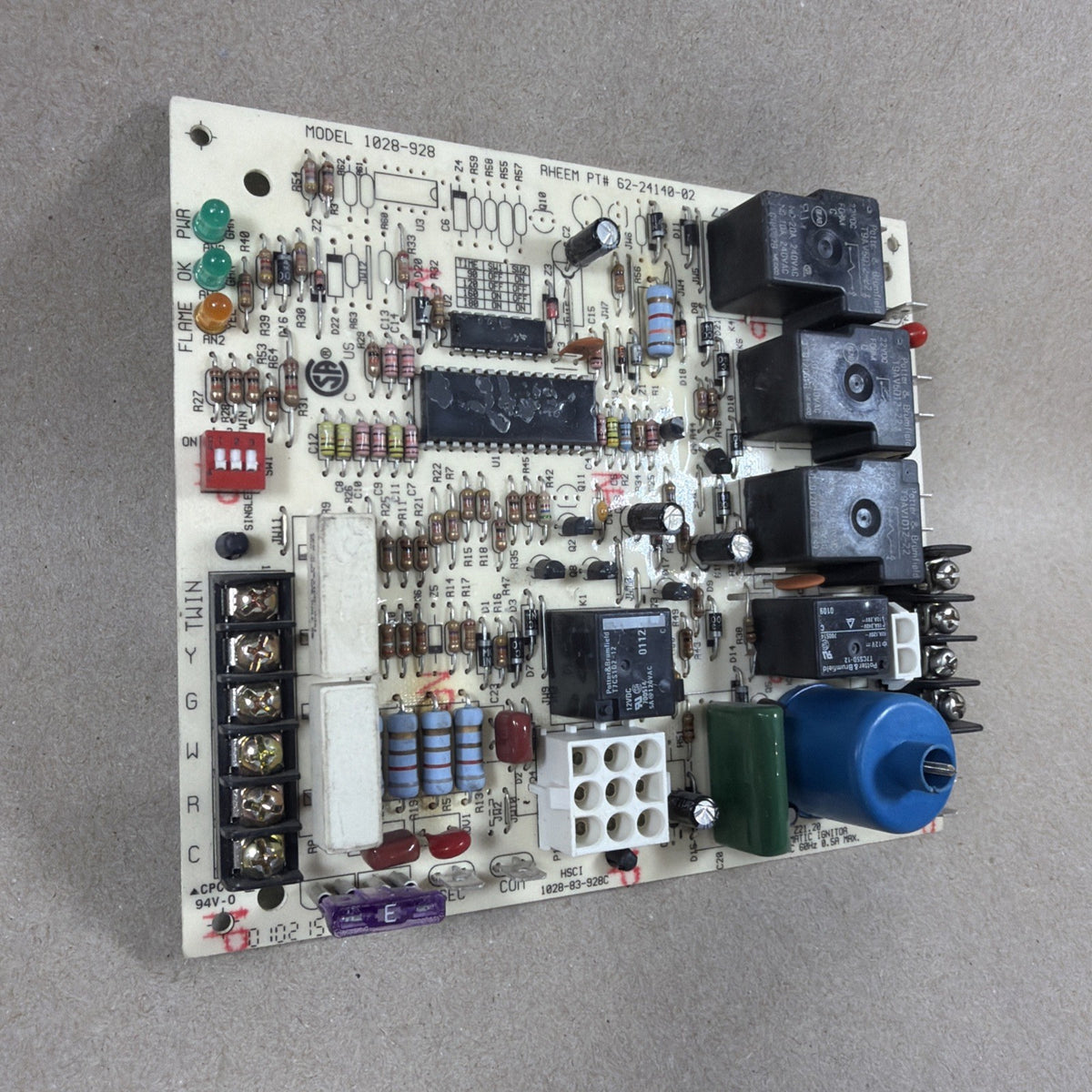 TESTED✅  RHEEM RUDD 1028-83-928C FURNACE CIRCUIT BOARD 62-24140-02 1028-928