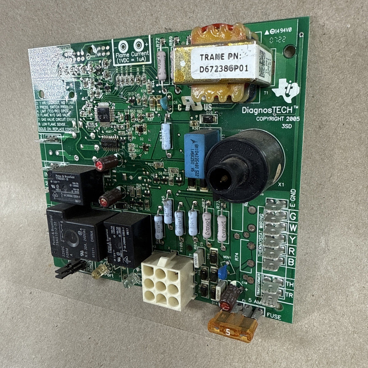 TESTED🔥🔥  TRANE D672386P01 Furnace Control Circuit Board