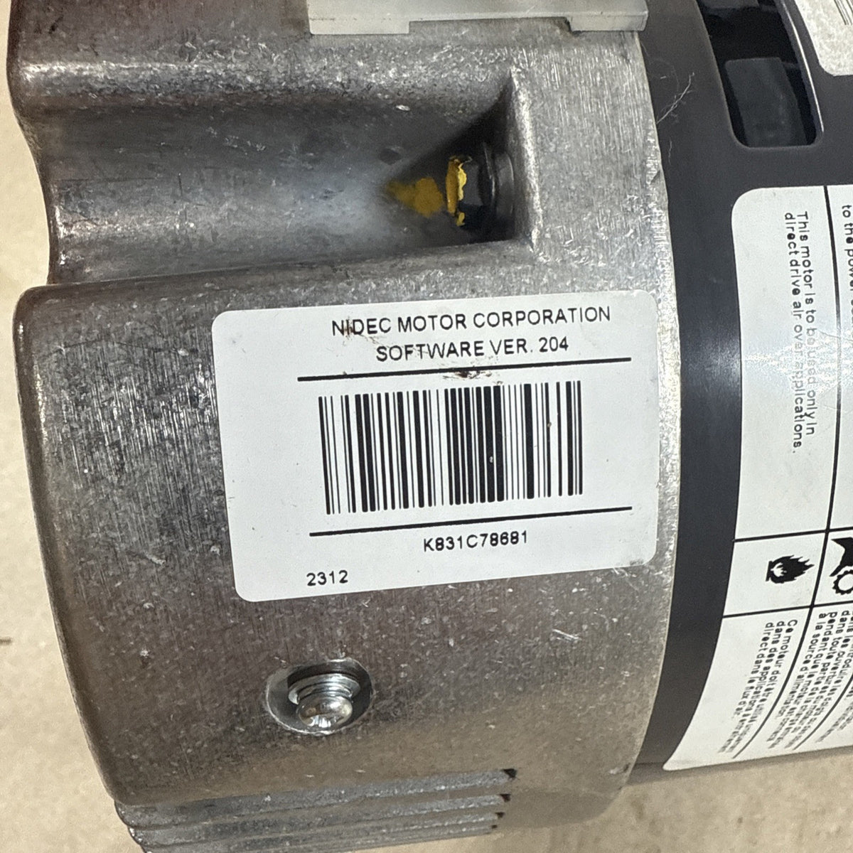 US Motors NIDEC M055PWDKY-0634 ECM PerfectSpeed Blower Motor 1/2HP 120/240V (#55