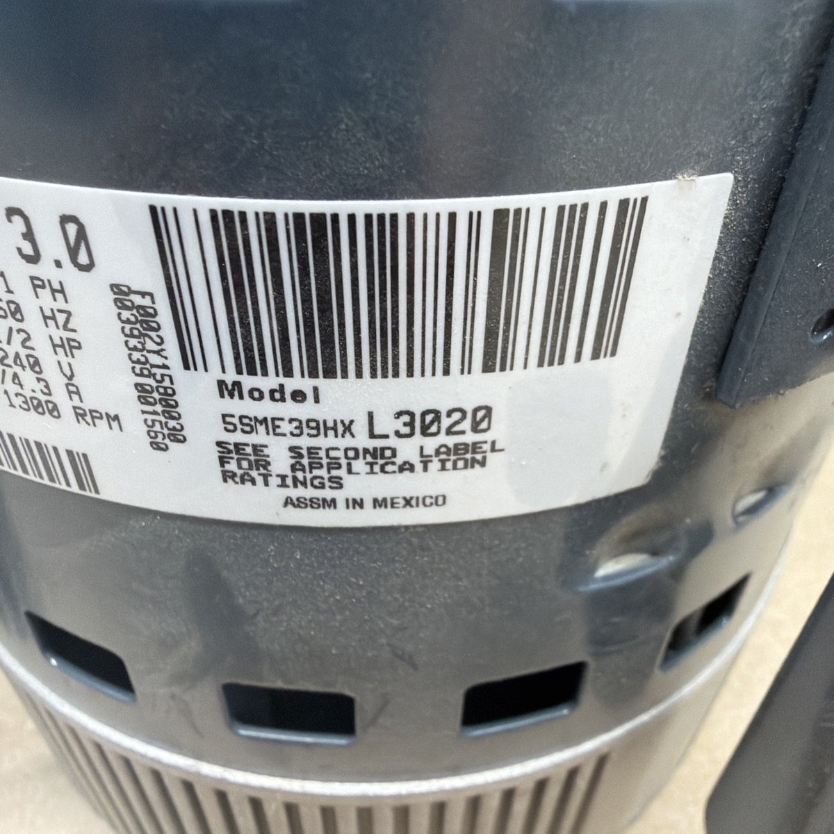 TESTED✅ GENTEQ ECM 3.0 HD44SE122 Blower Motor 5SME39HXL3020 1/2HP GC08