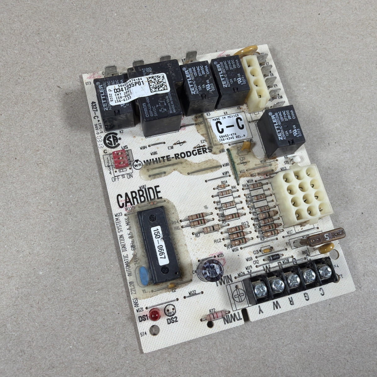 TESTED✅. Furnace Control Circuit Board 50A55-474-04 D341235P01 White-Rodgers