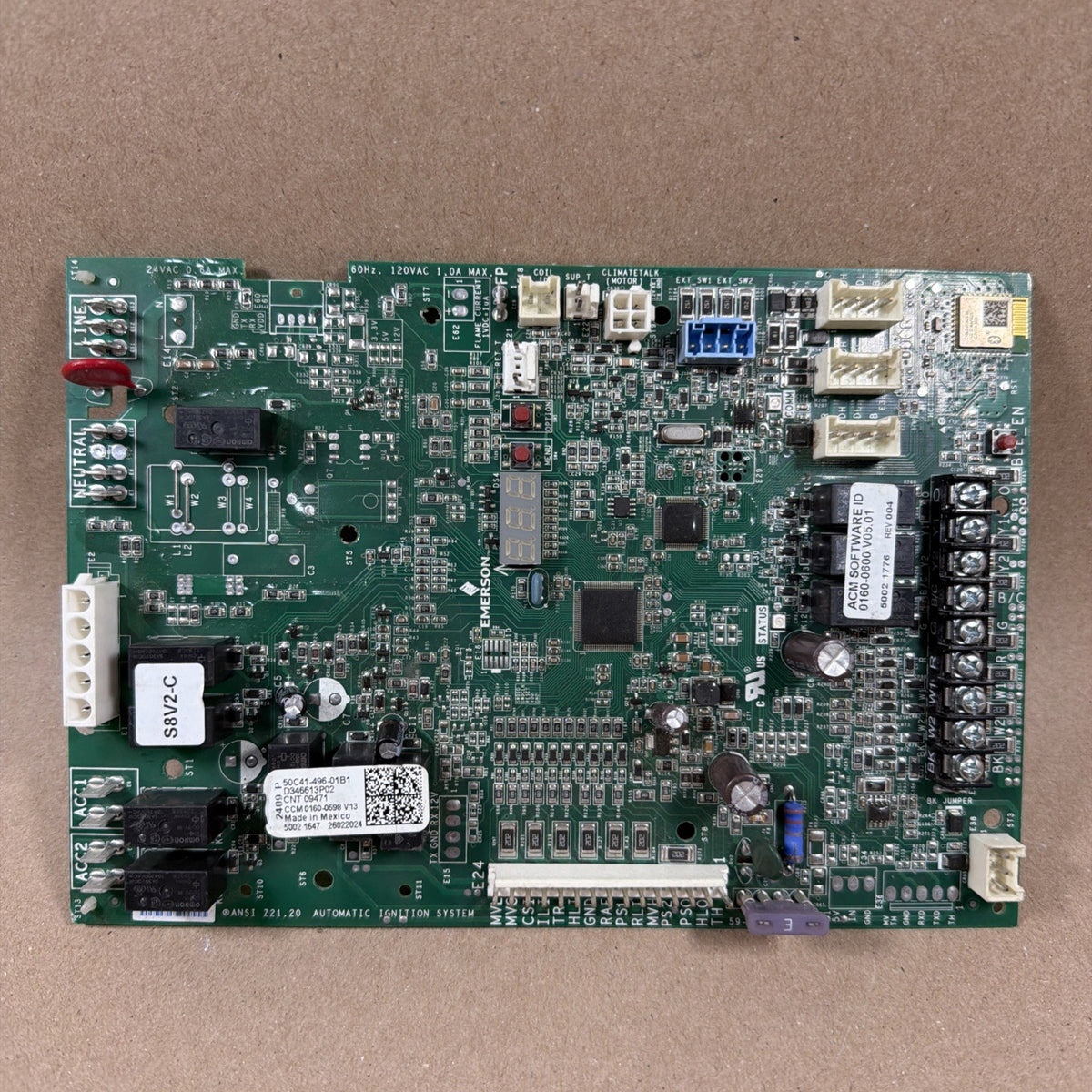 TESTED🔥 Emerson 50C41-496-01B1 Furnace Control Board D346613P02 CNT09471