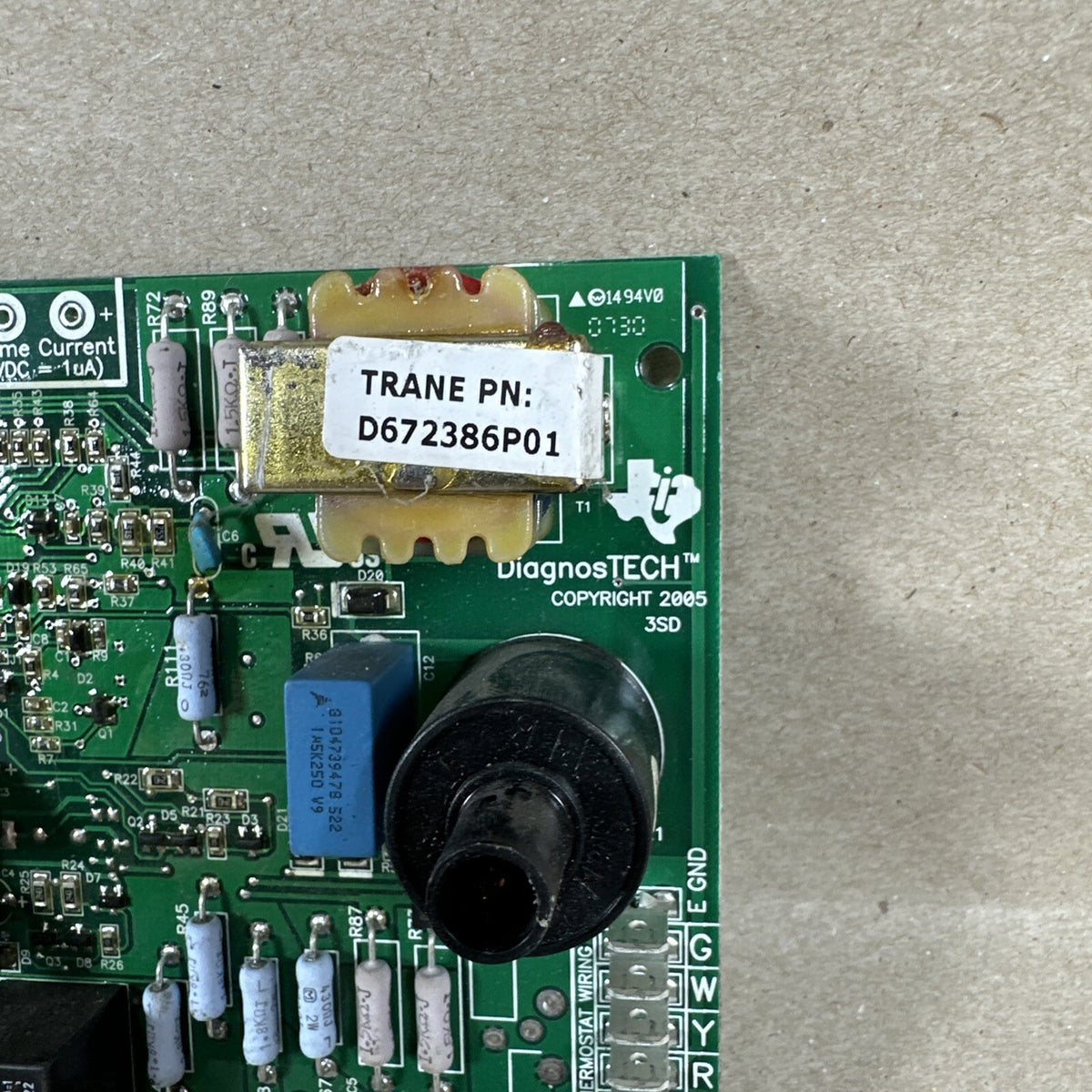 TESTED🔥 TRANE D672386P01 Furnace Control Circuit Board used (A276)