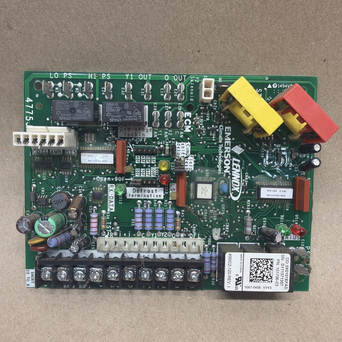 ✅ LENNNOX EMERSON 101796-03, 49M22-120, 0X0101EFAD, FURNACE CONTROL BOARD