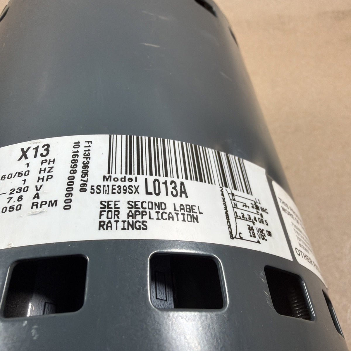 TESTED🔥🔥 5SME39SXL013A GE Genteq Blower Motor ECM FM17 230VAC  X13 1 HP