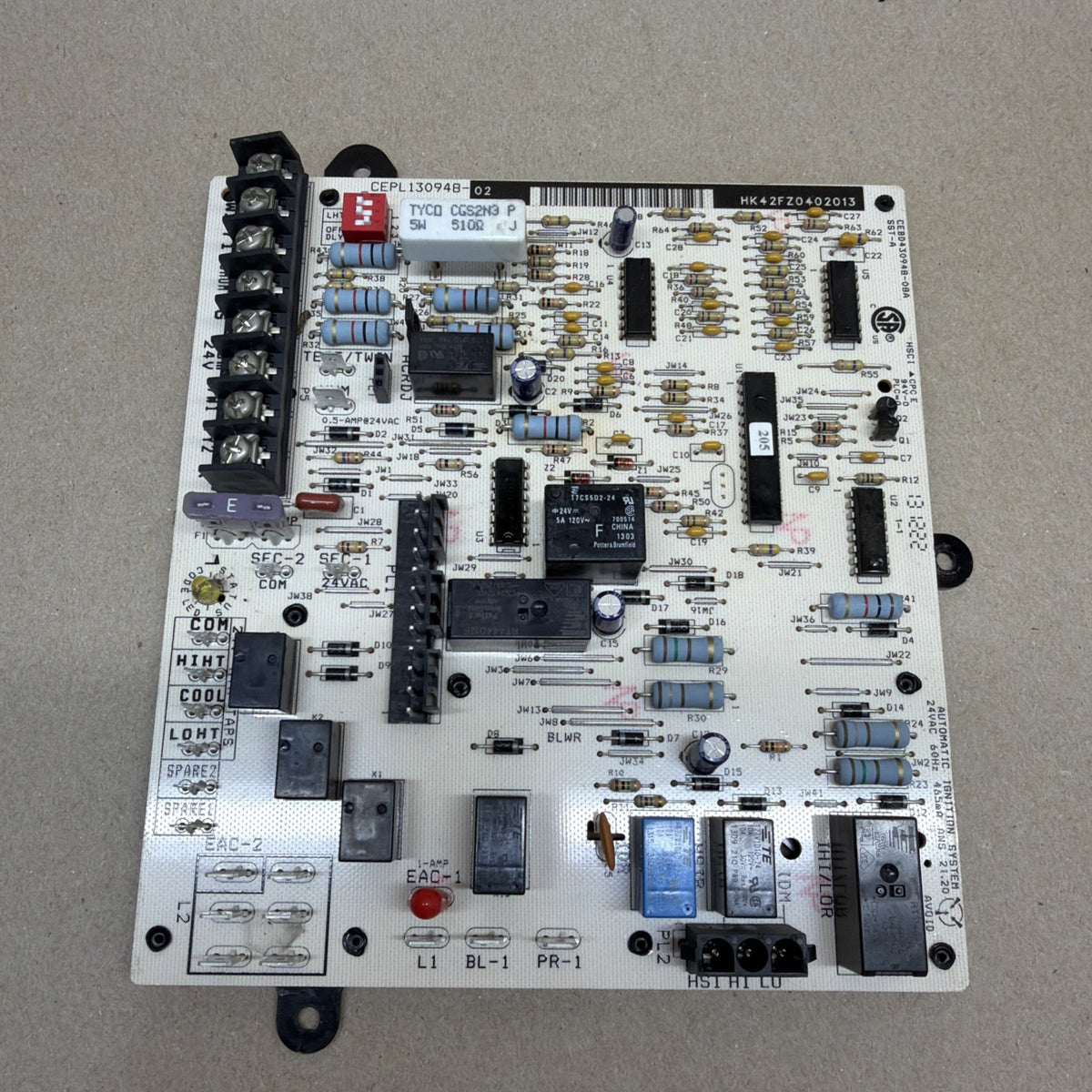 TESTED✅ Carrier HK42FZ040 Furnace Control Board CEPL130948-02 CEBD430948-08A