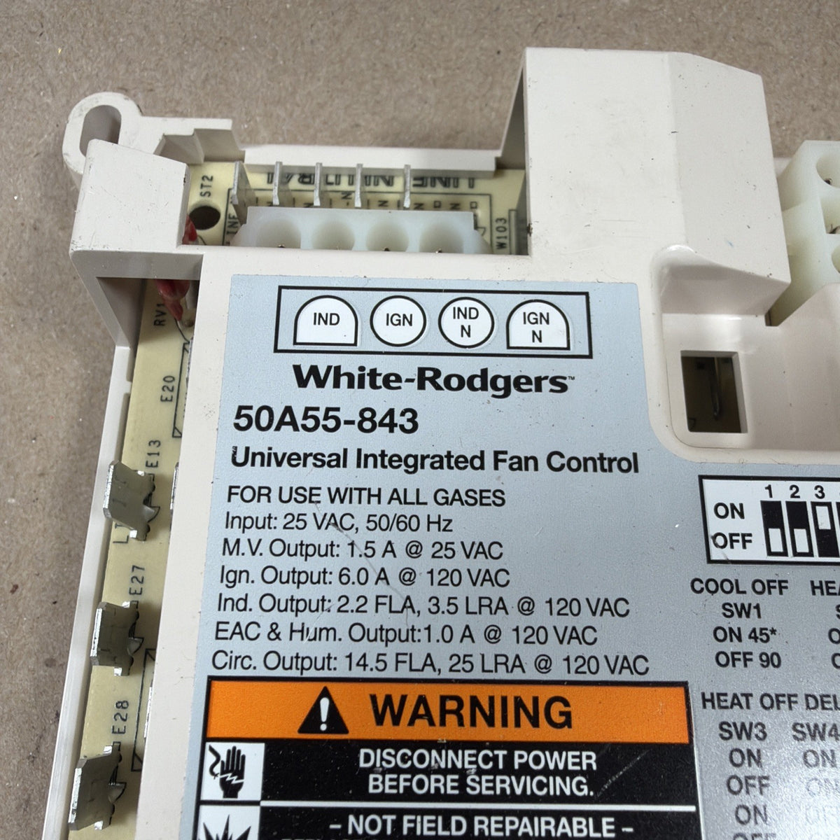 🔥 50A55-843 Integrated Furnace Control Board For White Rodgers Silicon Carbide