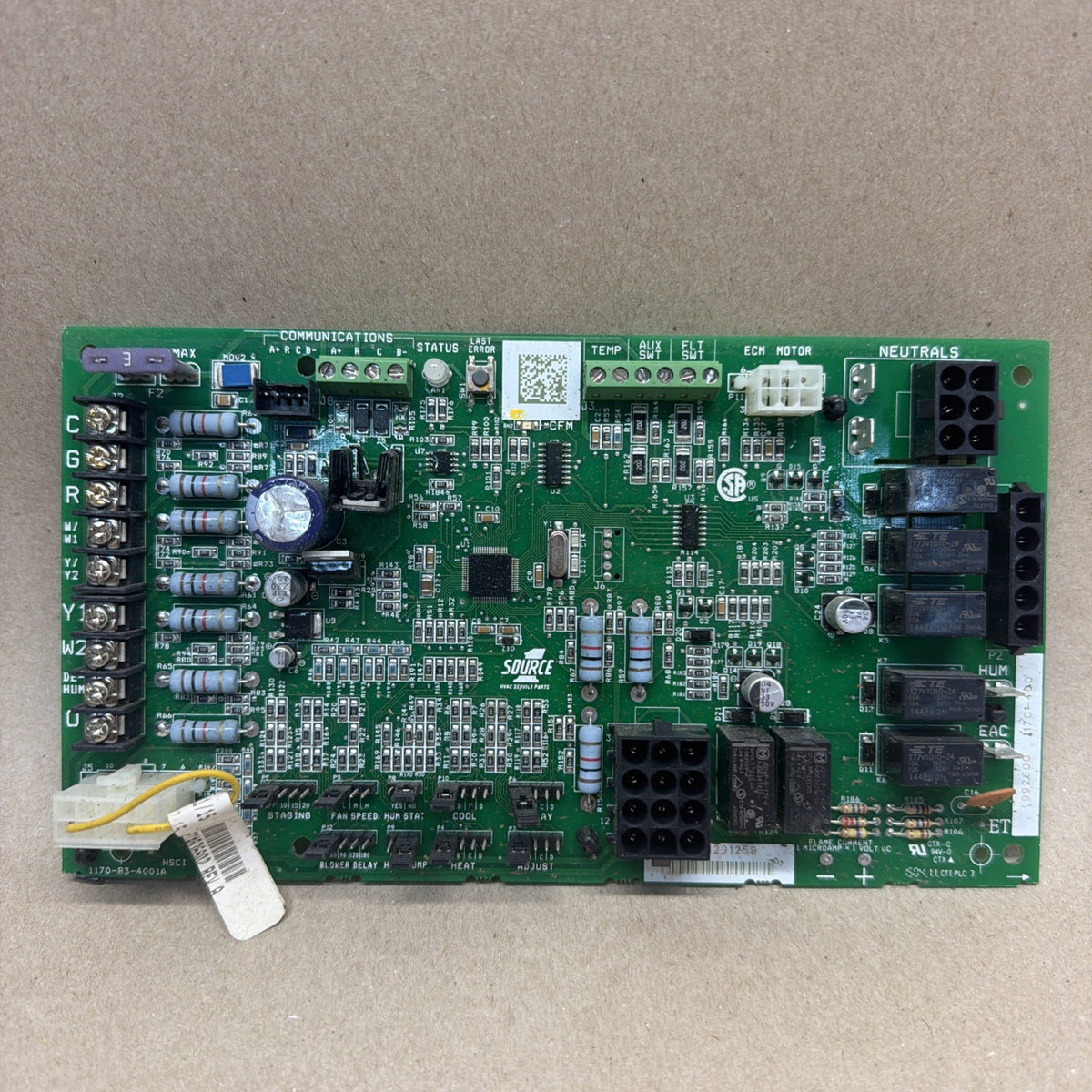 TESTED✅ Source 1 1170-83-4001A 992600 1170-400 Furnace Circuit Control Board