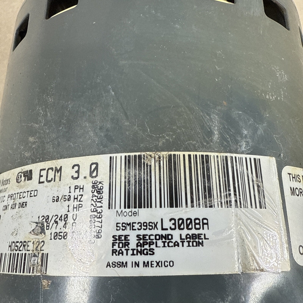 Genteq ECM 3.0 HD52RE122 Blower Motor 5SME39SXL3008A. GC07  3.0.  1HP. (MT1)