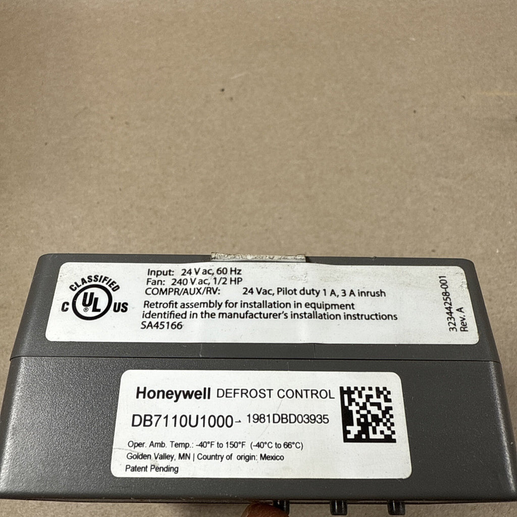 TESTED! HONEYWELL UNIVERSAL HEAT PUMP DEFROST CONTROL BOARD DB7110U1000 (G8)