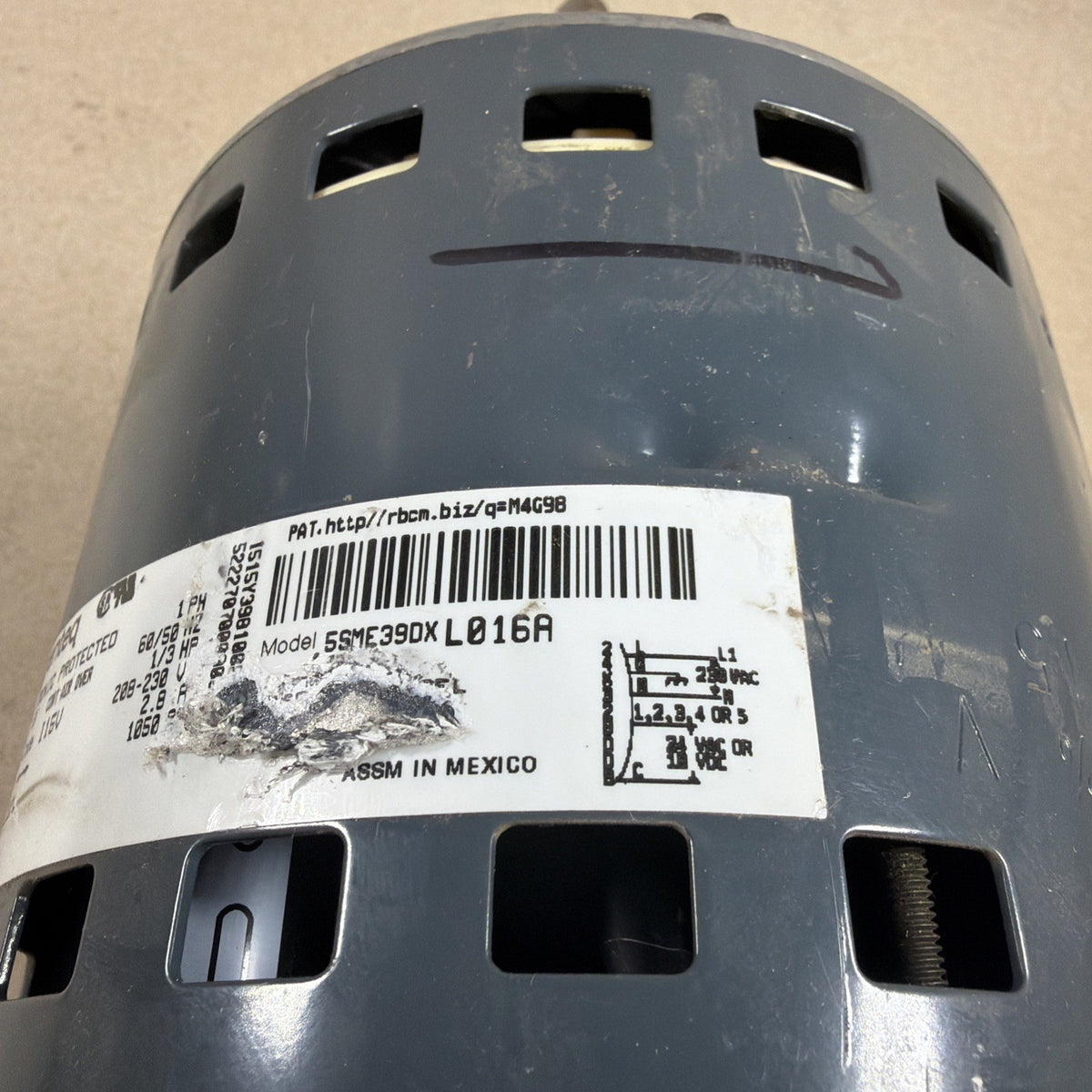 TESTED🔥 GENTEQ X13 ECM BLOWER MOTOR 5SME39DXL016A 1/3HP 430482 FM20 X13