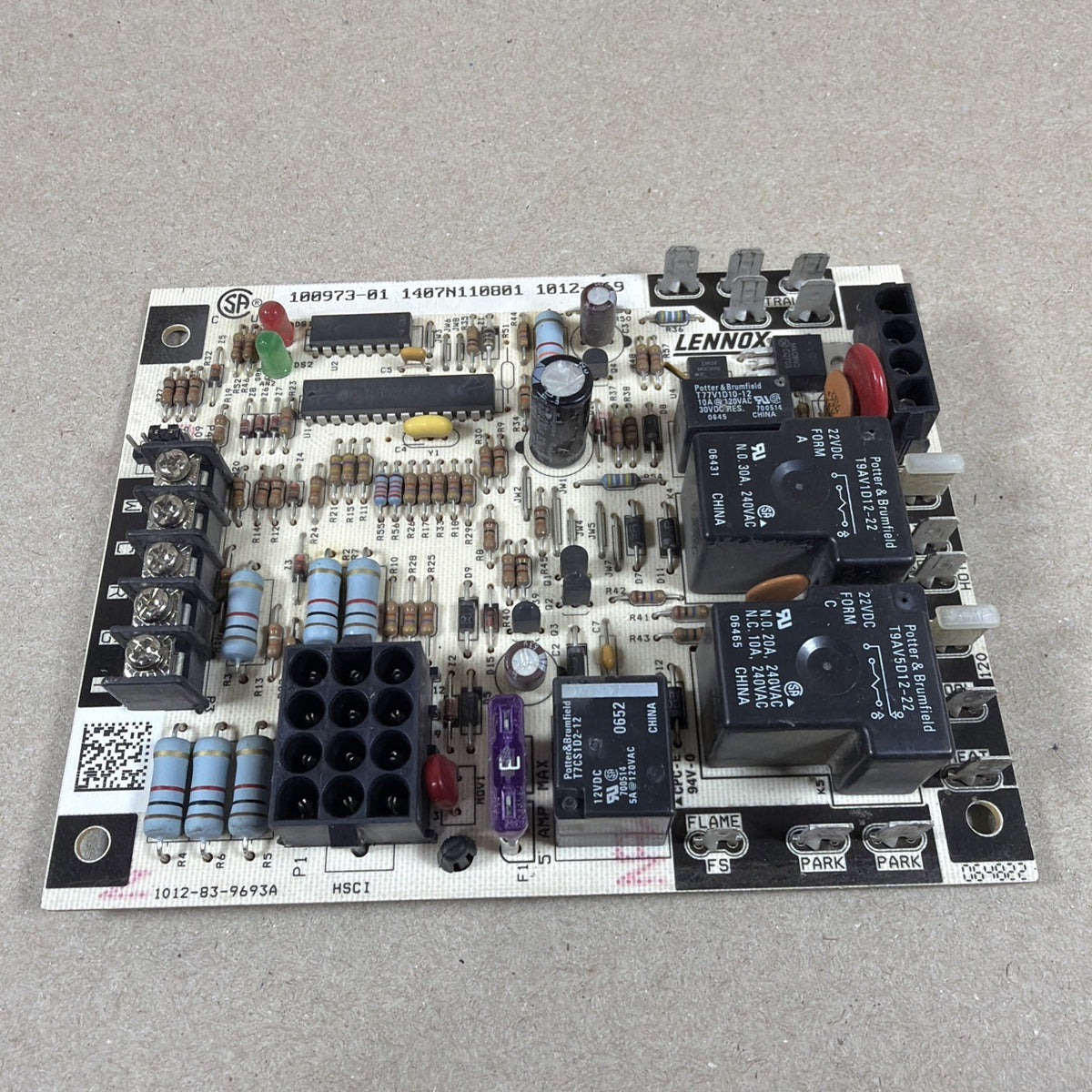 LENNOX 1012-83-9693A FURNACE CONTROL BOARD 100973-01.  1012-969