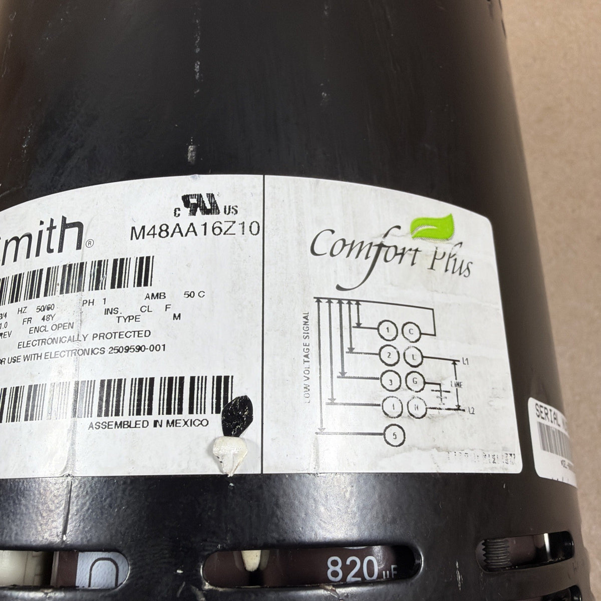 A.O. Smith M48AA12Z1 ECM Furnace Blower Motor CCWLE Comfort Select 1/2HP 208/230