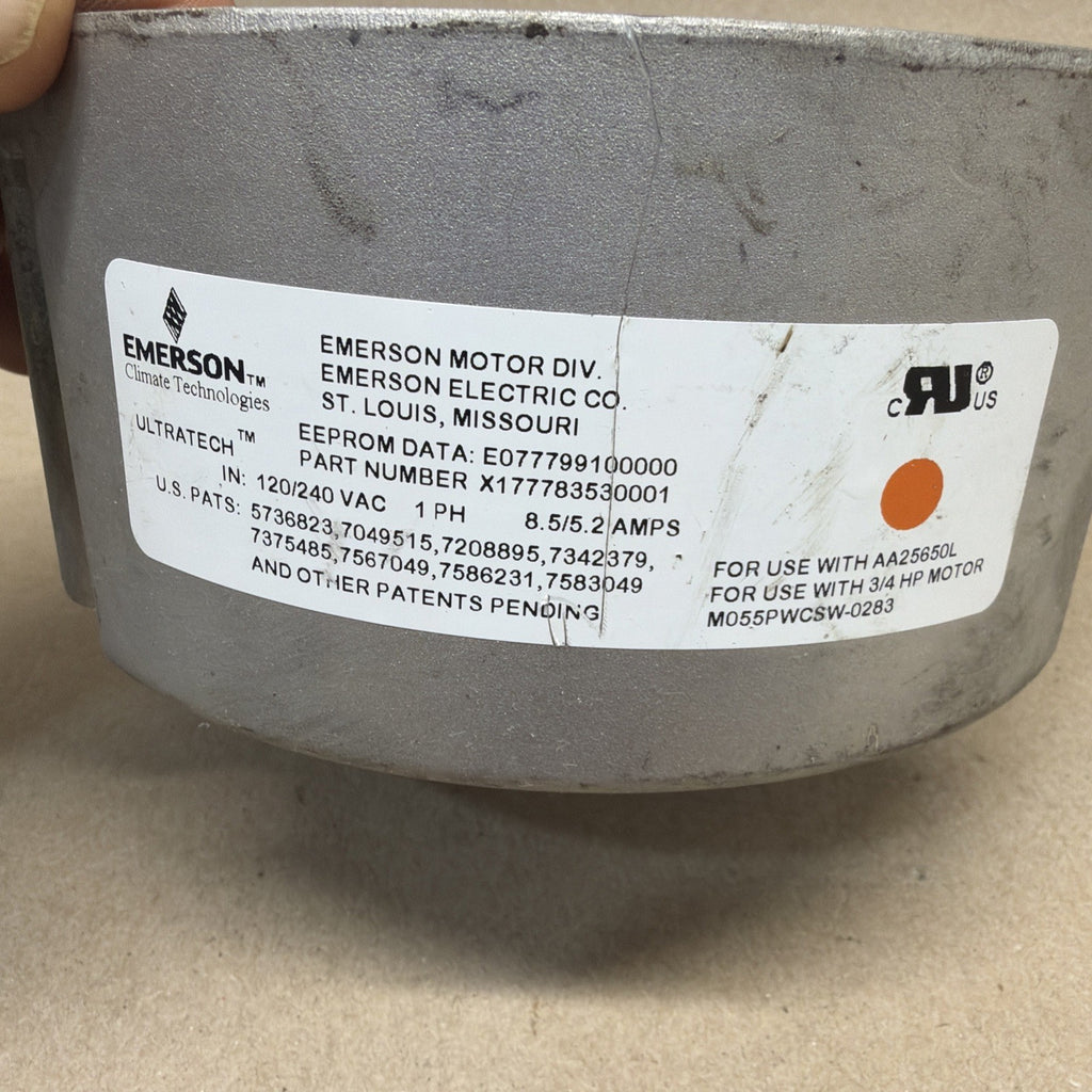 TESTED 🔥 EMERSON BLOWER MOTOR  M055PWCSW-0283  120/240V, 0131M00112
