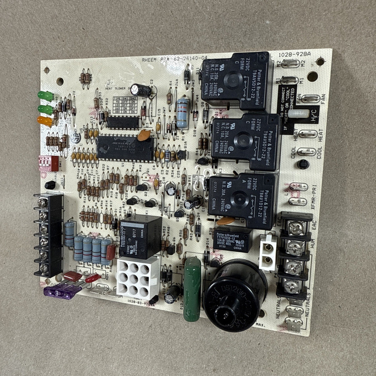🔥 1028-83-9284A   1028-928A.  62-24140-04 Rheem furnace OEM control Board