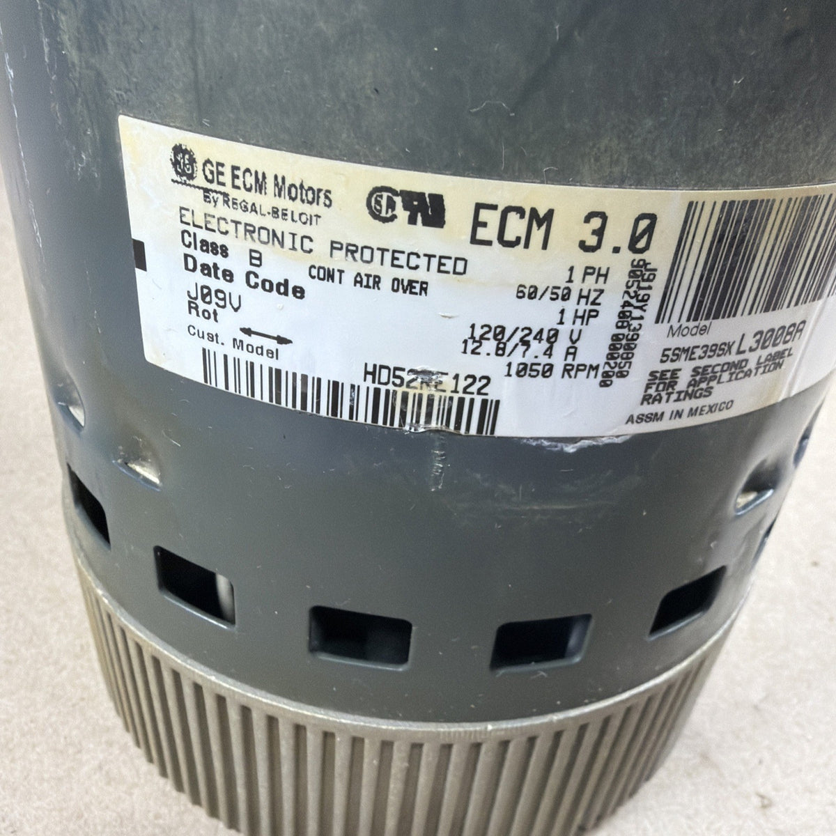 🔥 Genteq ECM 3.0 HD52RE122 Blower Motor 5SME39SXL3008A. GC07  3.0.  1HP. (N18)