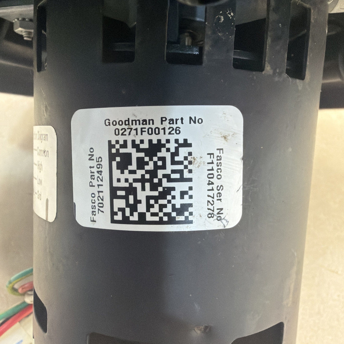 ✅ OEM 702112495 Goodman Draft Inducer Motor FXJ12495-43 702112495J