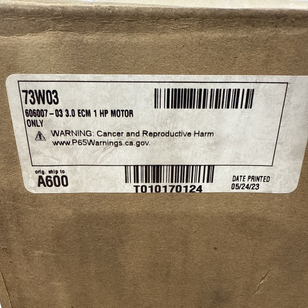 NEW! OEM Lennox Armstrong 73W03 Genteq 1 HP ECM Blower Motor 5SME39SXL3013 (G1)