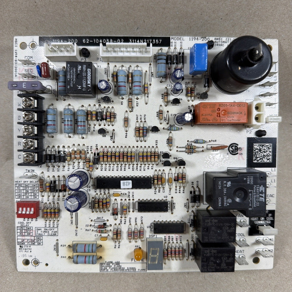 🔥🔥 Furnace Control Circuit Board 62-104058-02   1194-83-2001A  RHEEM (G23)