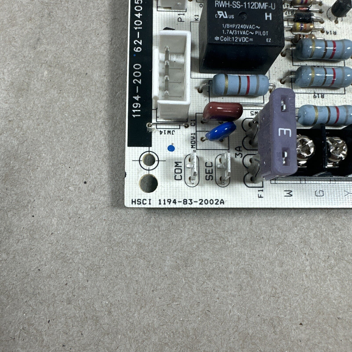 1194-83-2002A 1194-200 62-104058-02 Rheem furnace OEM control Board. (L267)