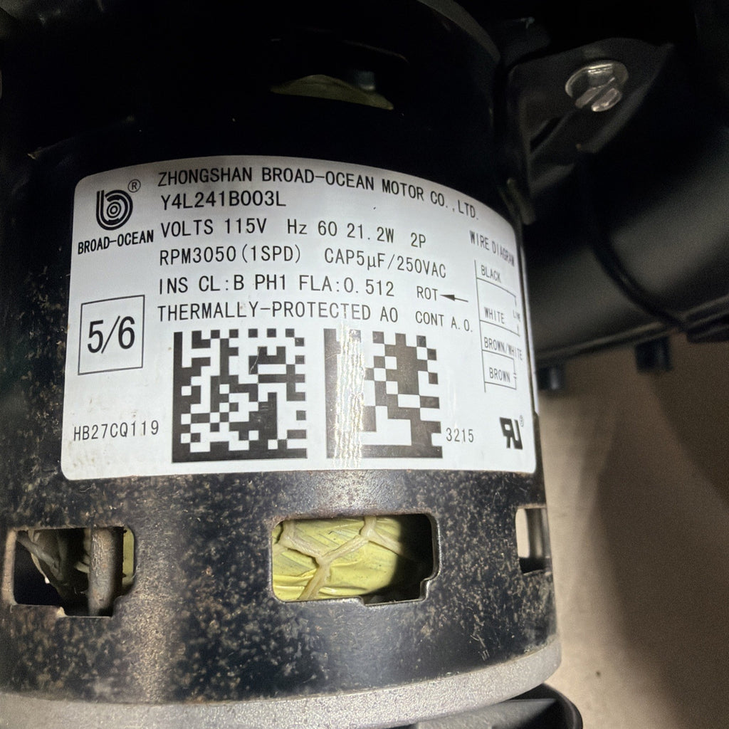 🔥 Zhongshan Broad Ocean Y4L241A87 Draft Inducer Blower Motor HB27CQ119 (B26)