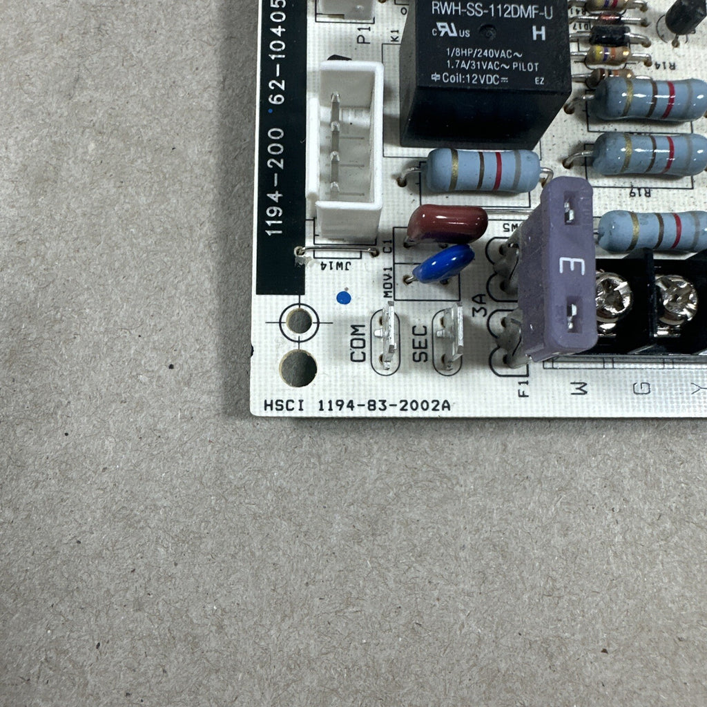TESTED🔥 1194-83-2002A 1194-200 62-104058-02 Rheem furnace  control Board A165