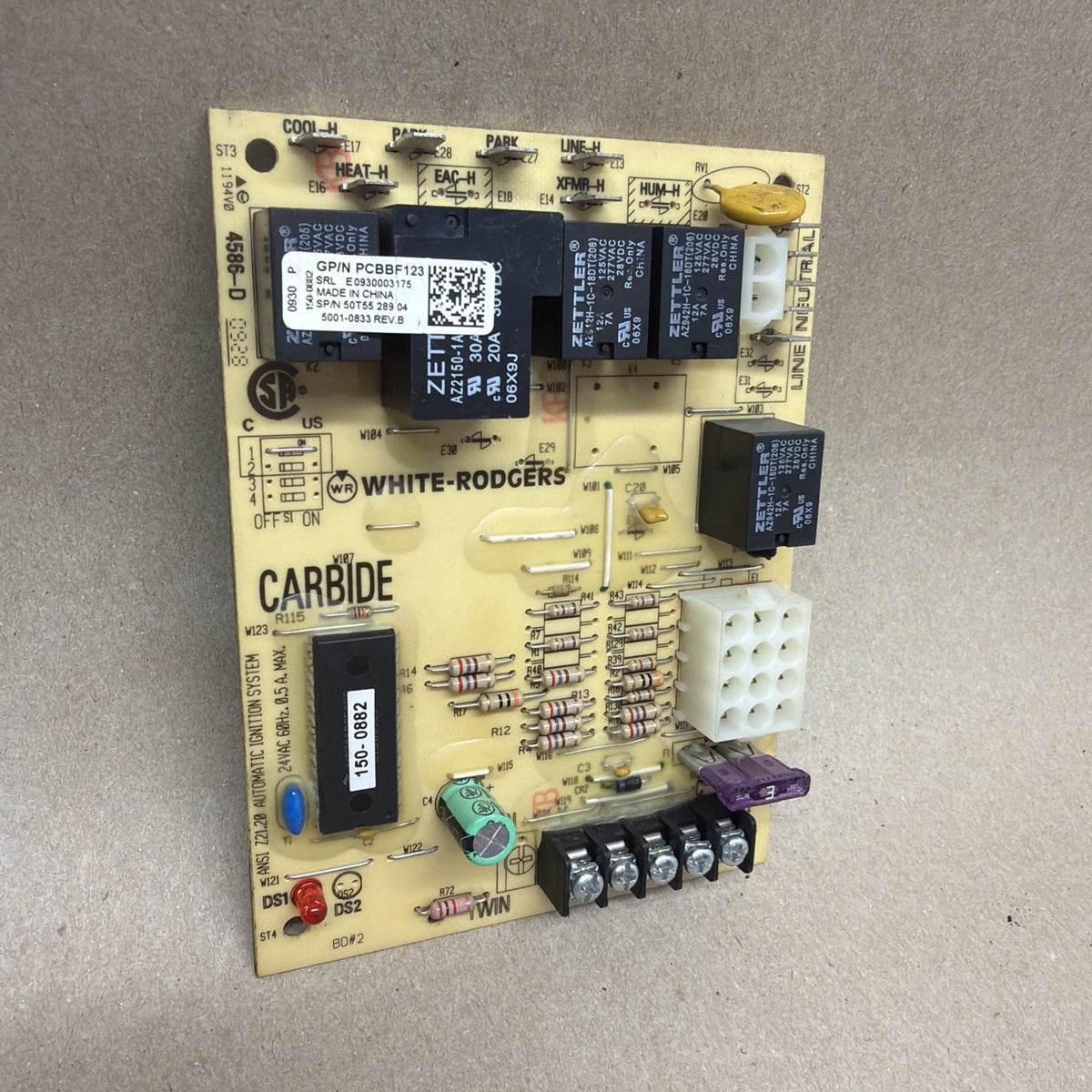 TESTED🔥 Furnace Control Board White Rodgers 50T55-289-04, PCBBF123