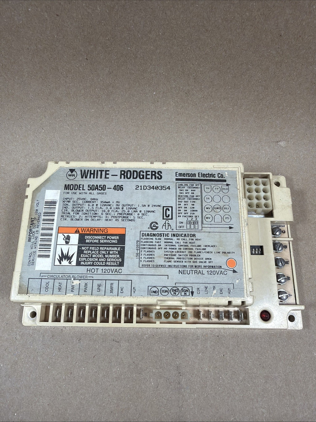 TESTED🔥 50A50-473 D330930P01 Gas Furnace Control Board York CNT2182.