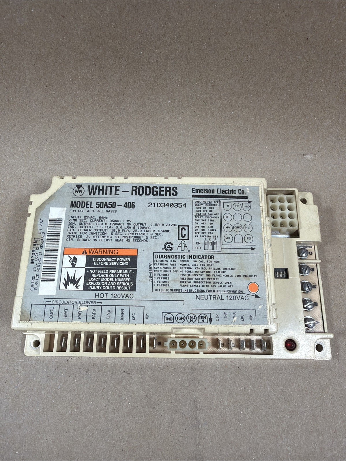 TESTED🔥 50A50-473 D330930P01 Gas Furnace Control Board York CNT2182.