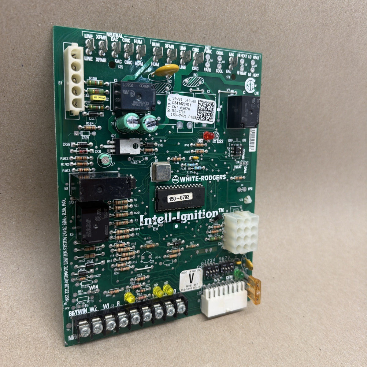 ✅  50V61-507-05 TRANE White Rodgers Furnace Control Board D341420P01