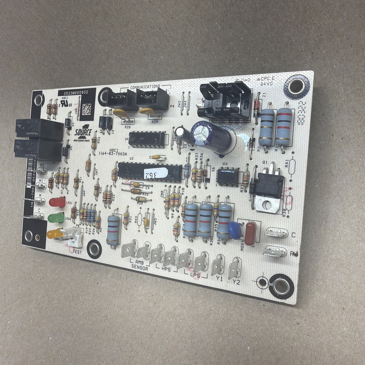 ✅✅. York Coleman 1164-700 Control Circuit Board Source 1 501264   1164-83-7003A