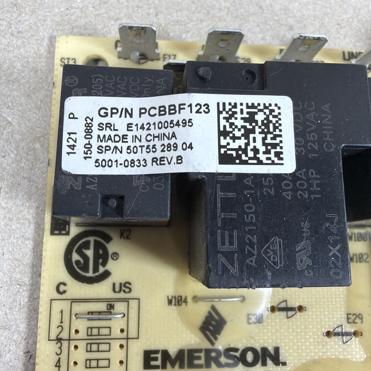 TESTED✅  Furnace Control Board White Rodgers 50T55-289-04, PCBBF123