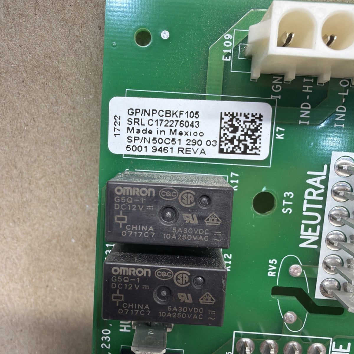 TESTED✅ PCBKF105 Goodman Amana 50V51-290-03 Furnace Control Circuit Board