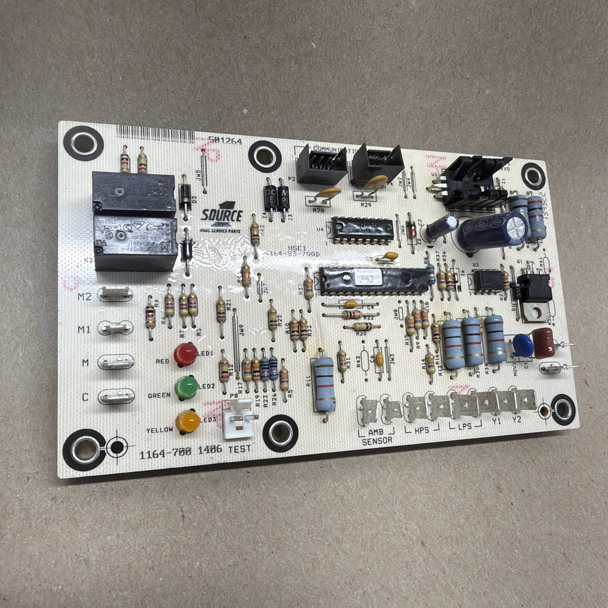York Coleman 1164-700 Control Circuit Board Source 1 501264  1164-83-700D
