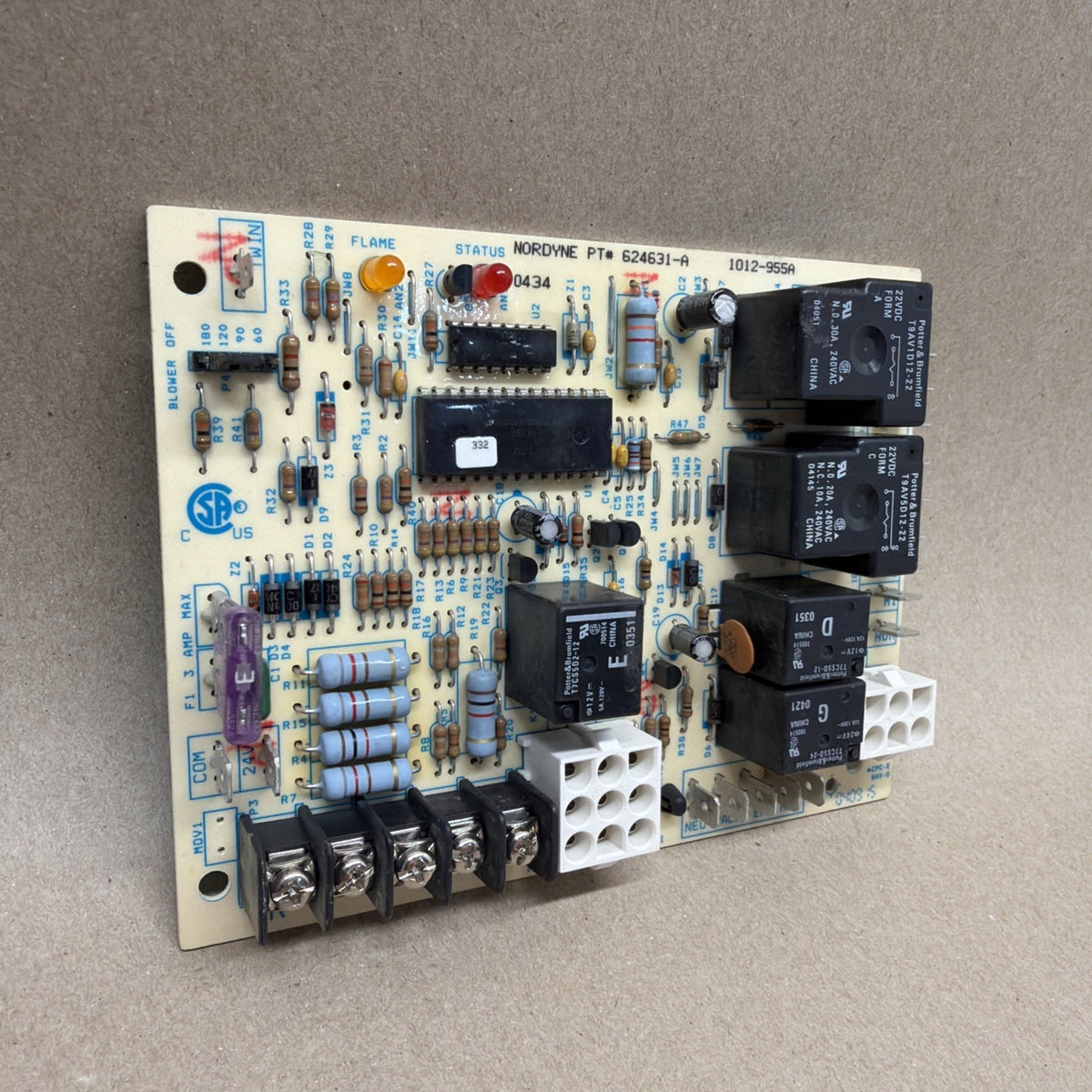 TESTED🔥 OEM Nordyne Kelvinator 624631-A Control Board 1012-955A 1012-83-9556A