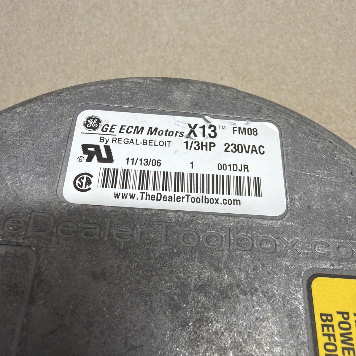 TESTED✅  Endura  Genteq FM08 230VAC 1/3HP  Module Motor  11/13/2006