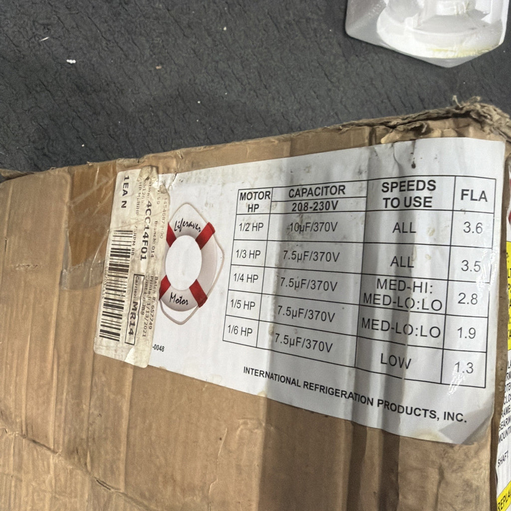 Blower Motor 1/2 HP 2BMH126B 208-230, 60 Hz, ph1 3.0 Amps 3 Speed Reversible