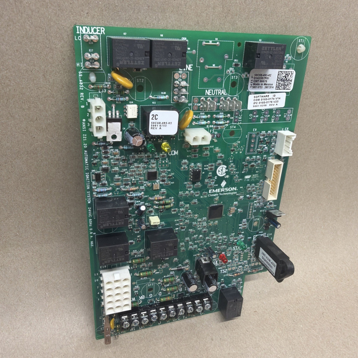 🔥🔥 Goodman EMERSON D343387P01 Furnace Control Circuit Board 50C68-495-02