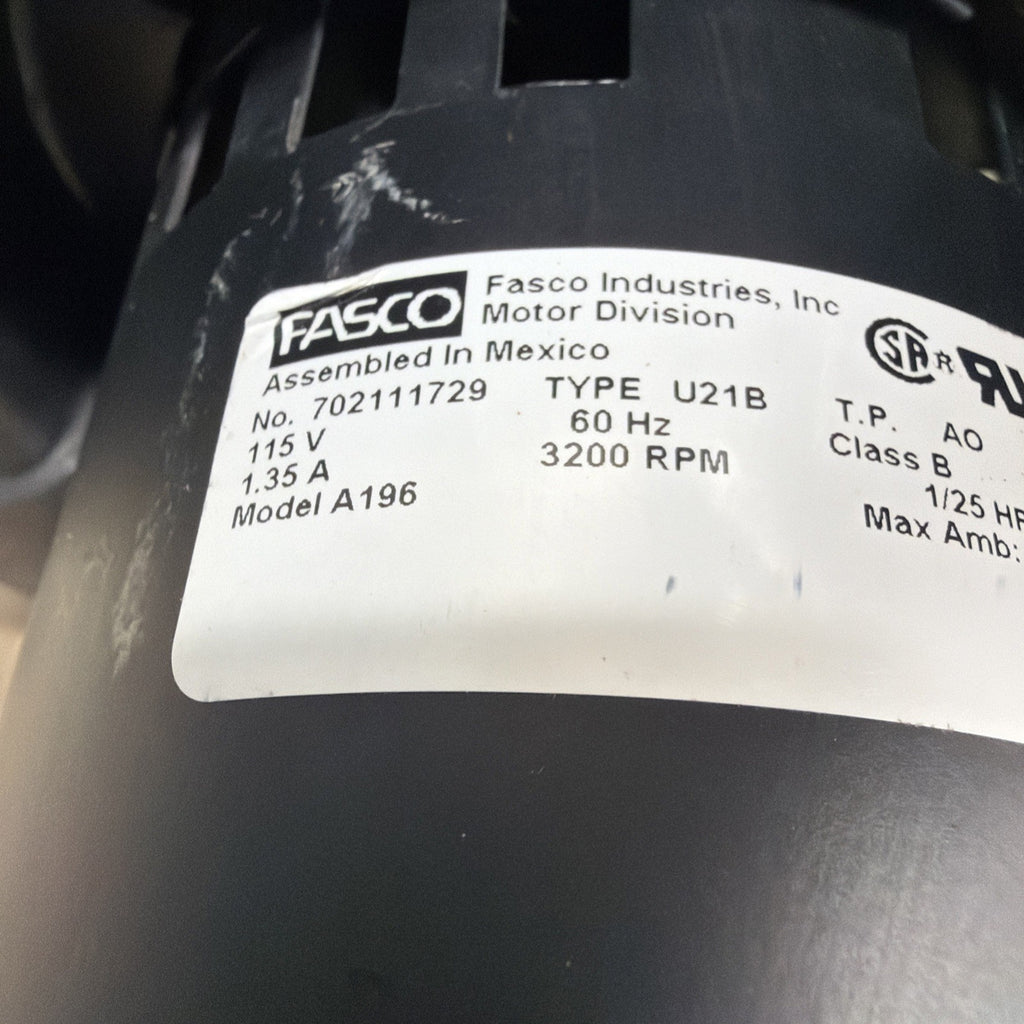 FASCO 702111729 Draft Inducer Blower Motor A196 115V 3000RPM JK4053027-13