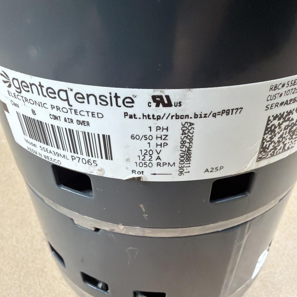 Genteq ensite KJ09 5SEA39MLP7065 Programmable Blower Motor 1HP 120V 23V85