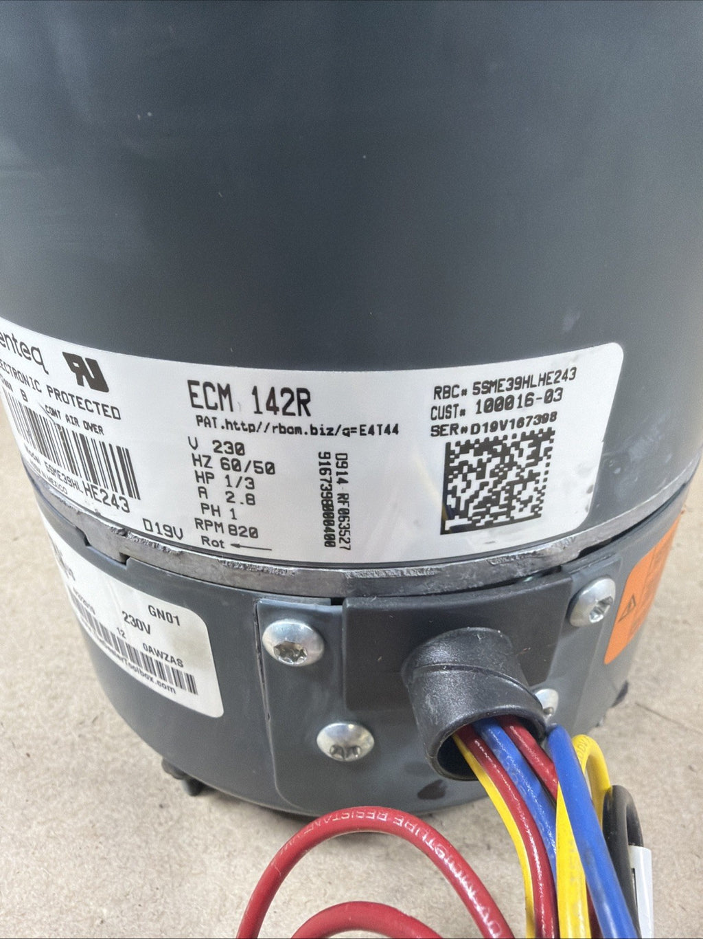 ECM 1/2HP Blower Motor Controller GE 5SME39HL0252 MOT09262 CN03 D341314P34 (M16