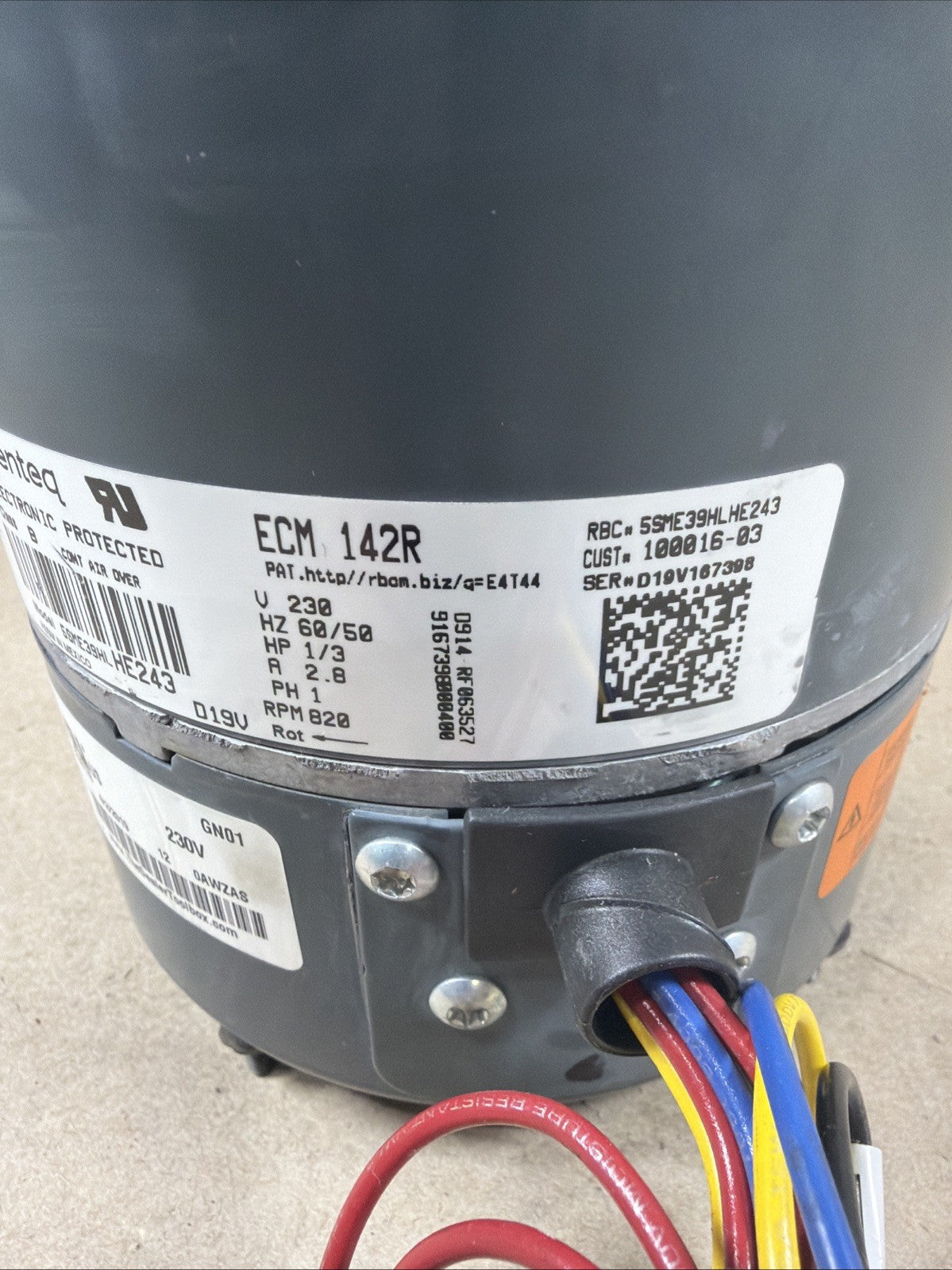 ECM 1/2HP Blower Motor Controller GE 5SME39HL0252 MOT09262 CN03 D341314P34 (M16