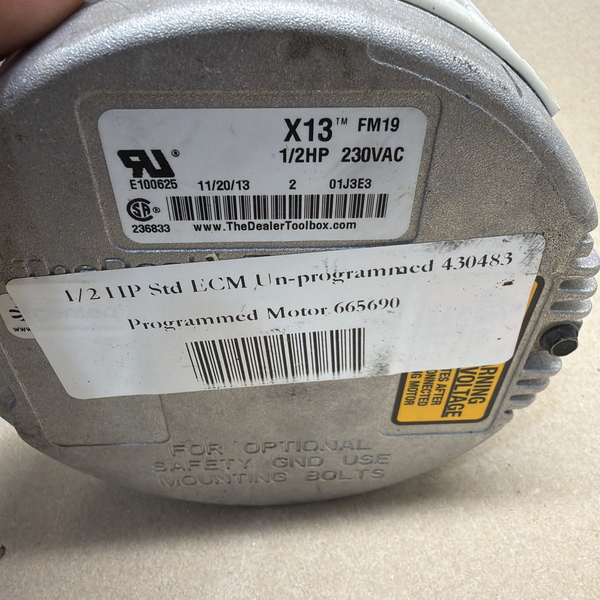 TESTED🔥 GE Genteq ECM X13 1/2 HP Blower Motor 5SME39HXL015A 430483 FM19