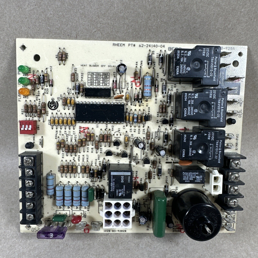 RHEEM RUDD 1028-83-9282B FURNACE CONTROL CIRCUIT BOARD 62-24140-04 1028-928 (I90