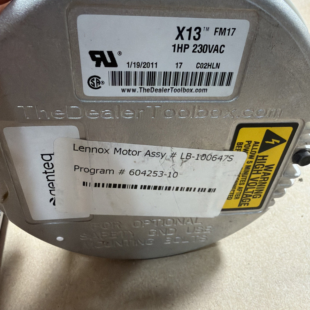 TESTED🔥🔥 5SME39SXL013A GE Genteq Blower Motor ECM FM17 230VAC  X13 1 HP